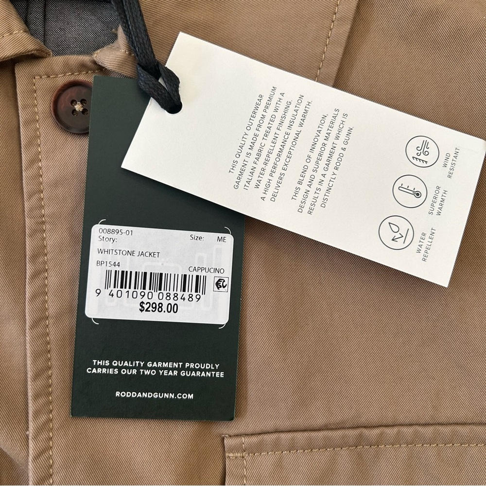 Rodd & Gunn Men's Whitstone Jacket Size Medium - Picture 5 of 6
